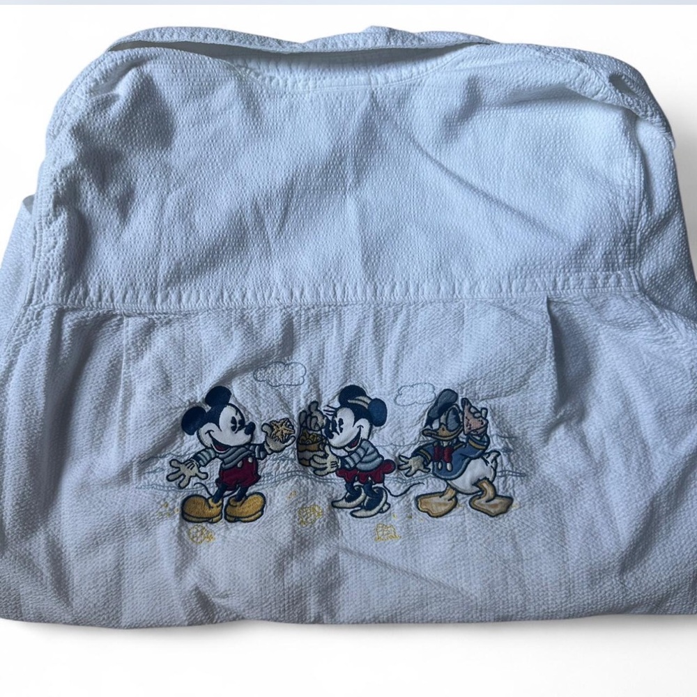 Disney Store White Textured Nautical long sleeve button up shirt